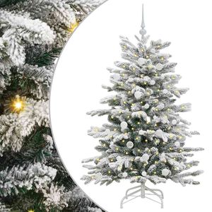 vidaXL Umel&yacute; Skl&aacute;pac&iacute; Vianočn&yacute; Stromček Biela 150 cm PE a PVC