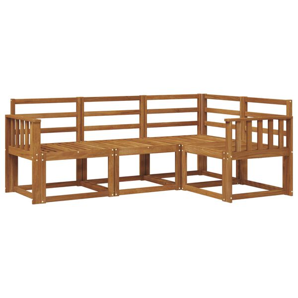 vidaXL Z&aacute;hradn&aacute; s&uacute;prava gaučov 4 pcs Pr&iacute;rodn&aacute; Pevn&eacute; ak&aacute;ciov&eacute; drevo