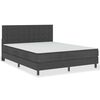 vidaXL Posteľ boxspring tmavo&scaron;ed&aacute; l&aacute;tkov&aacute; 160x200 cm