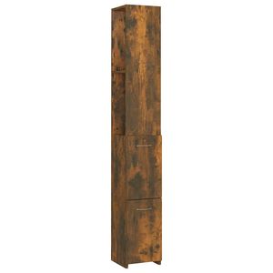 vidaXL K&uacute;peľňov&aacute; skrinka dymov&yacute; dub 25x26,5x170 cm kompozitn&eacute; drevo