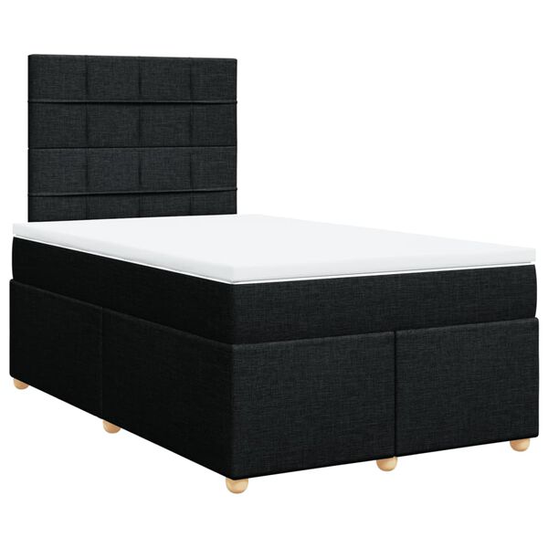vidaXL Boxspring posteľ s matracom čierna 120x190 cm l&aacute;tka