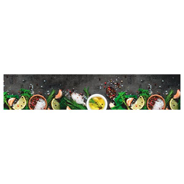 vidaXL Kuchynský koberec umývateľný koreniny 60x300 cm zamat