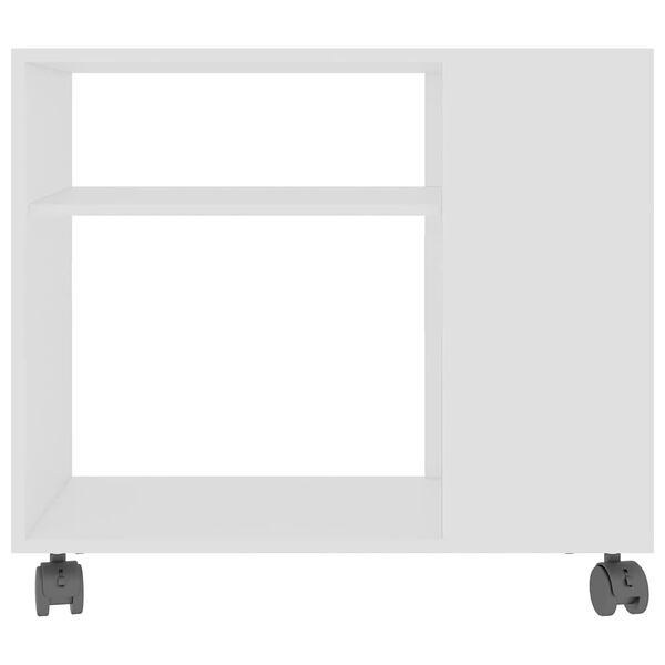 vidaXL Príručný stolík, biely 70x35x55 cm, kompozitné drevo