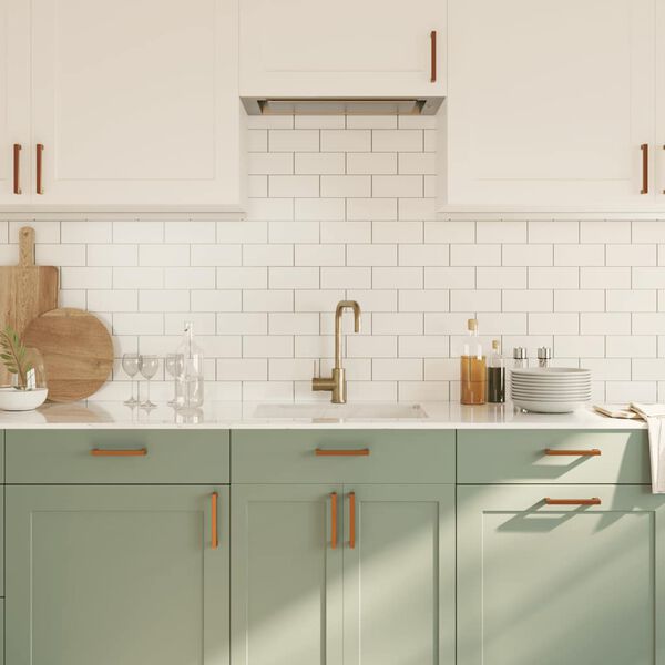 vidaXL Rukov&auml;te na skrinku 10 ks bronzov&eacute; 128 mm nehrdzavej&uacute;ca oceľ