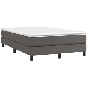 vidaXL Boxspring posteľ s matracom siv&aacute; 120x190 cm umel&aacute; koža