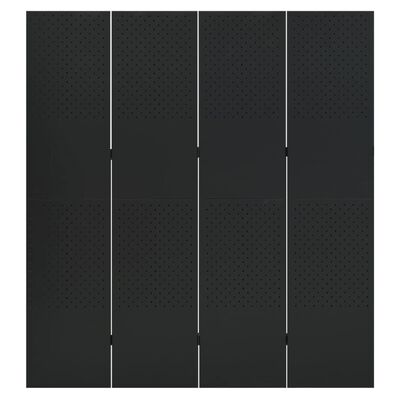 vidaXL 4-panelové paravány 2 ks čierne 160x180 cm oceľ