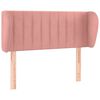 vidaXL Čelo postele so z&aacute;hybmi ružov&yacute; 93x23x78/88 cm zamat
