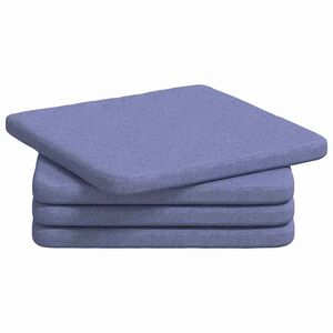 vidaXL Vank&uacute;&scaron;e na sedenie 4 pcs Modr&aacute; dž&iacute;novina 40 x 40 x 3 cm l&aacute;tka