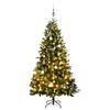 vidaXL Umel&yacute; v&yacute;klopn&yacute; vianočn&yacute; stromček 300 LED a sada g&uacute;ľ 210 cm