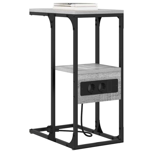 vidaXL Nočn&yacute; stol&iacute;k so z&aacute;suvkou Siv&yacute; dub sonoma 41.5 x 26 x 60.5 cm