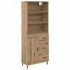 vidaXL Highboard so z&aacute;suvkou Remeseln&yacute; dub 69,5 x 34 x 180 cm