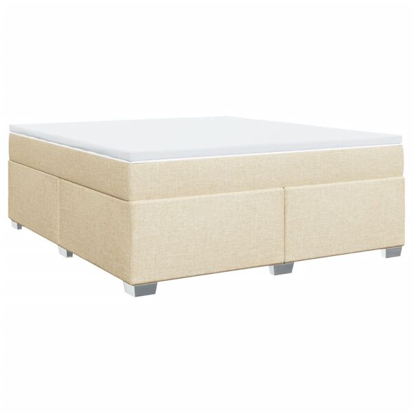 vidaXL Posteľn&yacute; r&aacute;m boxspring s matracom kr&eacute;mov&yacute; 180x200 cm l&aacute;tka
