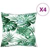 vidaXL Dekorat&iacute;vne vank&uacute;&scaron;e 4 ks vzor l&iacute;stia 40x40 cm l&aacute;tka
