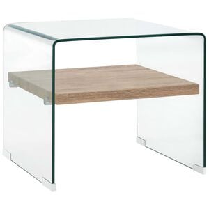 vidaXL Konferenčn&yacute; stol&iacute;k priehľadn&yacute; 50x50x45 cm tvrden&eacute; sklo