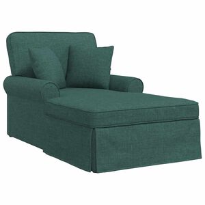 vidaXL Pufa s sukňou 3 ks Tmavozelen&aacute; l&aacute;tka 91 x 157 x 91 cm