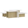 vidaXL Konferenčn&eacute; stol&iacute;ky 2 ks biela+sonoma 111,5x50x33 cm