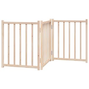 vidaXL Br&aacute;na pre psa skladacia 3 panely 150 cm mas&iacute;vne jedľov&eacute; drevo