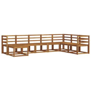 vidaXL Z&aacute;hradn&aacute; s&uacute;prava gaučov s vank&uacute;&scaron;om 8 pcs Pr&iacute;rodn&aacute; a svetlosiv&aacute;