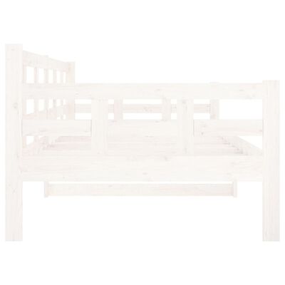 vidaXL Denná posteľ biela masívna borovica 90x200 cm