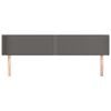 vidaXL Čelo postele so z&aacute;hybmi siv&eacute; 183x16x78/88 cm umel&aacute; koža