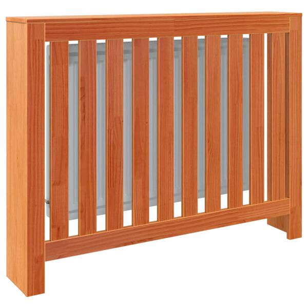 vidaXL Kryt na radi&aacute;tor voskov&yacute; hned&yacute; 108,5x19x84 cm mas&iacute;vna borovica