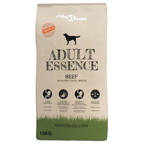 vidaXL Pr&eacute;miov&eacute; such&eacute; krmivo pre psov Adult Essence Beef 15 kg