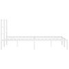 vidaXL Kovov&yacute; r&aacute;m postele s čelom biely 135x190 cm