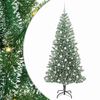 vidaXL Umel&yacute; vianočn&yacute; stromček, snehom obalen&yacute;, s LED svetlom 210 cm