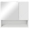 vidaXL Zrkadlová skrinka Biela 59 x 17 x 55 cm Kompozitné drevo