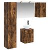 vidaXL Set kabinetov do k&uacute;peľne 5 pcs Dymov&yacute; dub 40 x 10,5 x 60,5 cm