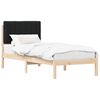 vidaXL R&aacute;m postele s čal&uacute;nen&yacute;m čelom Čierny 75 x 190 cm