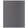 vidaXL Prídavné police 8 ks, lesklé sivé 40x50x1,5cm, kompozitné drevo