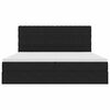 vidaXL Postel s &uacute;ložn&yacute;m prostorem a LED svetlom Čierna 200 x 200 cm