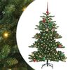 vidaXL Umel&yacute; Skl&aacute;pac&iacute; Vianočn&yacute; Stromček Zelen&aacute; 150 cm PVC a oceľ