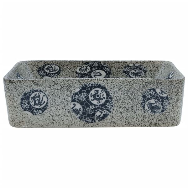 vidaXL Umývadlo na dosku viacfarebné obdĺžnik 46x35,5x13 cm keramické