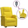 VidaXL Zdv&iacute;hacie mas&aacute;žne kreslo tmavožlt&eacute; l&aacute;tkov&eacute;