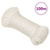 vidaXL Pracovn&eacute; lano biele 8 mm 100 m polypropyl&eacute;n