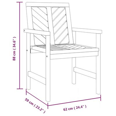 vidaXL Záhradné jedálenské stoličky 4 ks masívna akácia