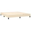 vidaXL Posteľný rám boxspring s matracom krémový 180x200 cm látka