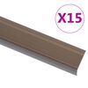 vidaXL Schodov&eacute; li&scaron;ty v tvare L 15 ks, hlin&iacute;k 100 cm, hned&eacute;