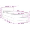 vidaXL Posteľn&yacute; r&aacute;m boxspring s matracom čierny 80x220 cm zamat