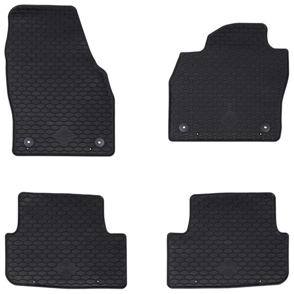 vidaXL Autokoberec 4 pcs Čierny Guma