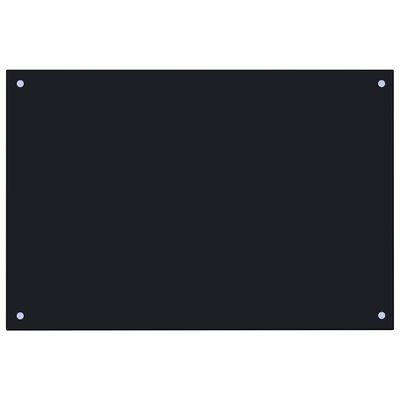 vidaXL Kuchynská zástena, čierna 90x60 cm, tvrdené sklo