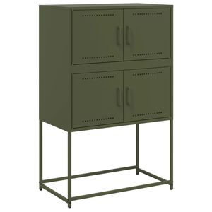 vidaXL Komoda olivovozelen&aacute; 68,5x38,5x107 cm oceľ