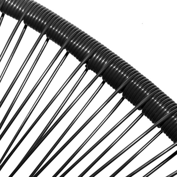 vidaXL Záhradné kreslo Moon, polyratan, čierne