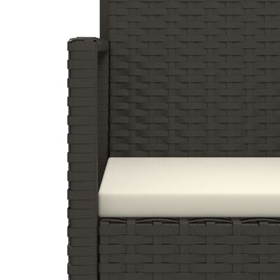 vidaXL 4-dielna vonkajšia sedacia súprava s vankúšmi polyratan čierna