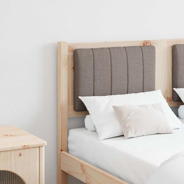 vidaXL Čal&uacute;nen&eacute; čelo postele Hned&aacute; 120 cm Mas&iacute;vne borovicov&eacute; drevo