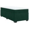 vidaXL Posteľn&yacute; r&aacute;m boxsping s matracom tmavozelen&yacute; 100x200 cm zamat