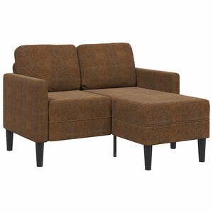 vidaXL 2-miestna pohovka s ležadlom v tvare L, hned&aacute; 125 cm, umel&aacute; koža