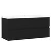 vidaXL Skrinka so vstavaným umývadlom čierna kompozitné drevo